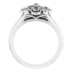 Accented Floral Ring - Image 2