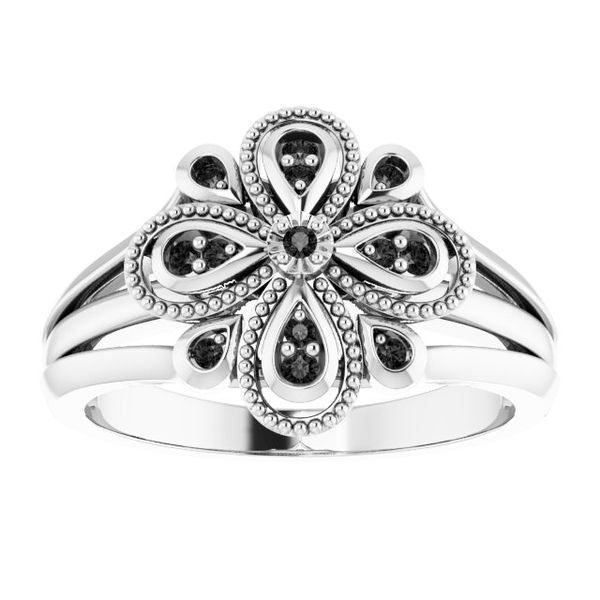 Accented Floral Ring - Image 3