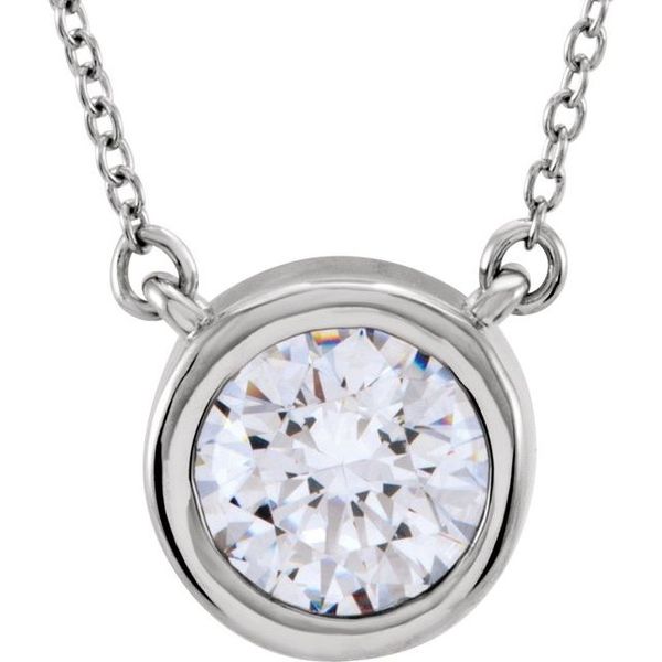 Bezel-Set Solitaire Necklace