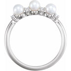 Three-Stone Pearl Ring - Image 2