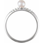Accented Stackable Pearl Ring - Image 2