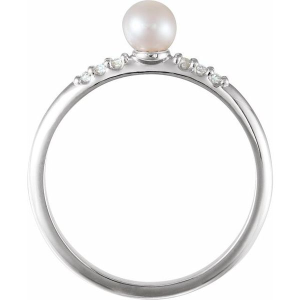 Accented Stackable Pearl Ring - Image 2