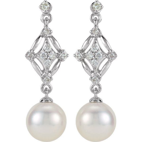 Vintage-Inspired Pearl Earrings - Image 2