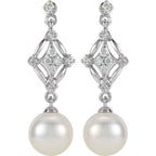 Vintage-Inspired Pearl Earrings - Image 2