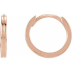 Grooved Huggie Hoop Earrings