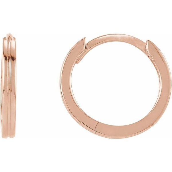 Grooved Huggie Hoop Earrings