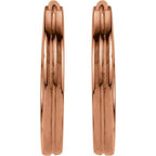 Grooved Huggie Hoop Earrings - Image 2