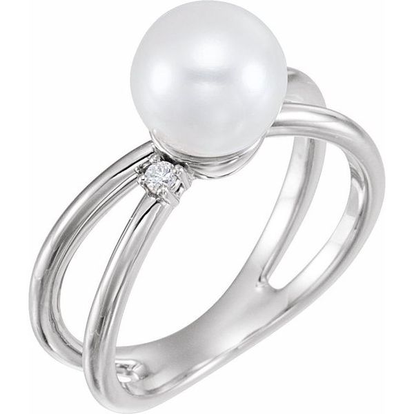 Pearl Negative Space Ring