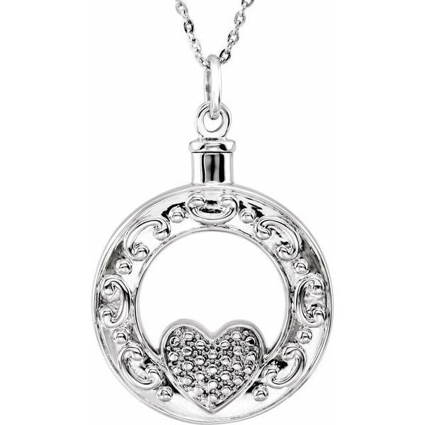 Celebration of Life Heart Ash Holder Necklace - Image 3