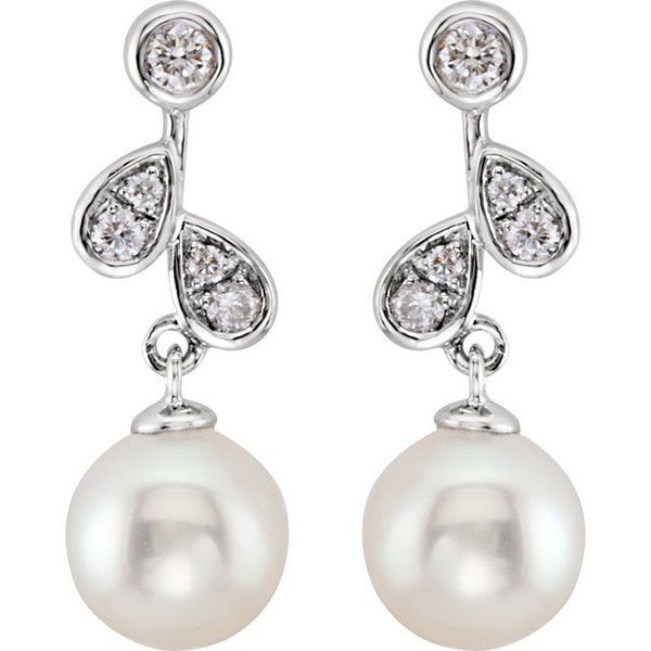 Accented Pearl Earrings - Image 2