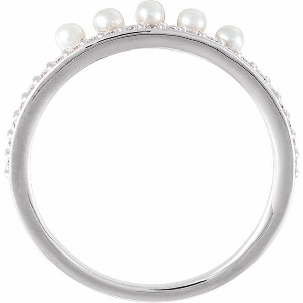 Accented Stackable Pearl Ring - Image 2