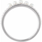 Accented Stackable Pearl Ring - Image 2