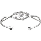 Accented Floral Cuff Bracelet
