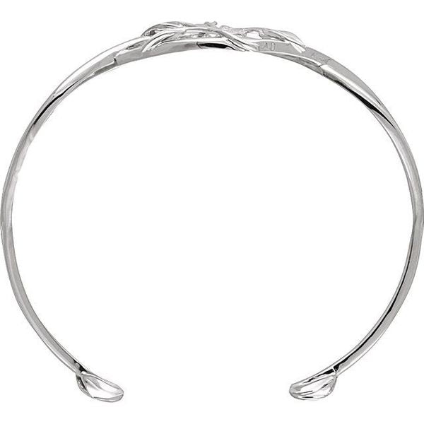 Accented Floral Cuff Bracelet - Image 2