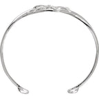 Accented Floral Cuff Bracelet - Image 2