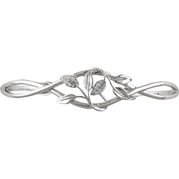 Accented Floral Cuff Bracelet - Image 4