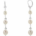 Pearl & Crystal Dangle Earrings