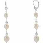 Pearl & Crystal Dangle Earrings