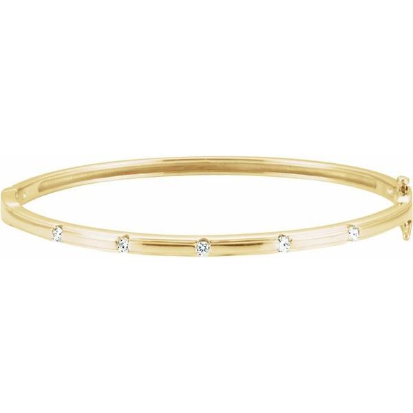 Accented Hinged Bangle Bracelet