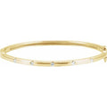 Accented Hinged Bangle Bracelet