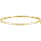 Accented Hinged Bangle Bracelet