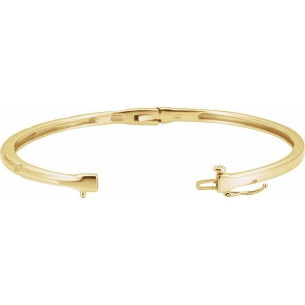 Accented Hinged Bangle Bracelet - Image 2