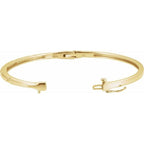 Accented Hinged Bangle Bracelet - Image 2