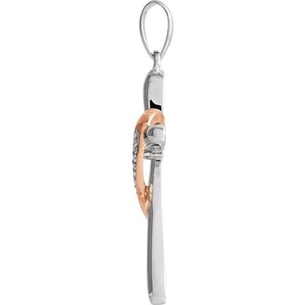 Accented Heart with Cross Pendant - Image 2