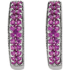 Accented U-Hoop Earrings - Image 2