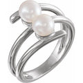 Two-Stone Pearl Ring