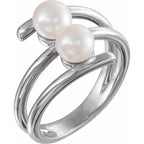 Two-Stone Pearl Ring