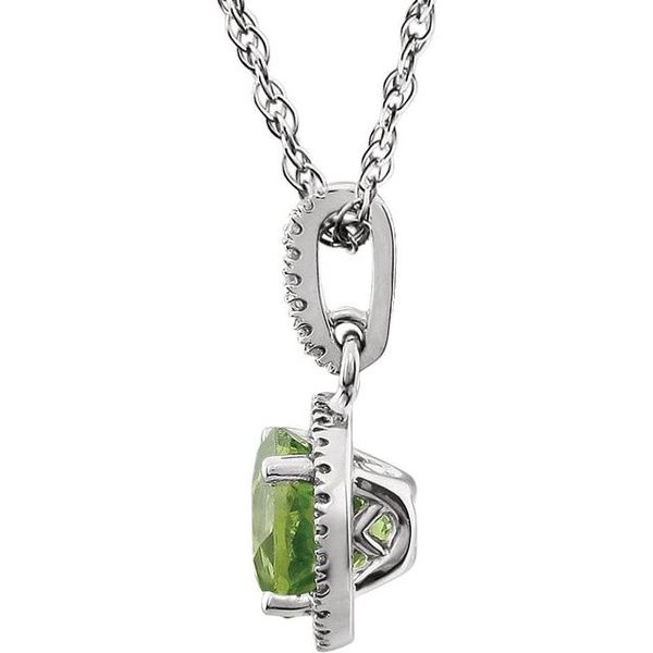 Halo-Style Birthstone Necklace - Image 2