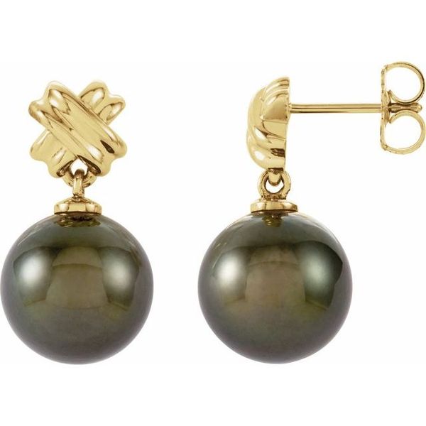 Pearl Criss-Cross Earrings - Image 2