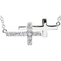 Sideways Double Cross Necklace