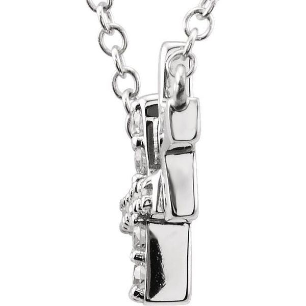 Sideways Double Cross Necklace - Image 2