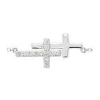 Sideways Double Cross Necklace