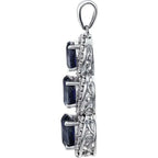 Three-Stone Halo-Style Pendant - Image 2