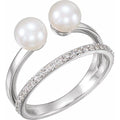 Two-Stone Pearl Ring