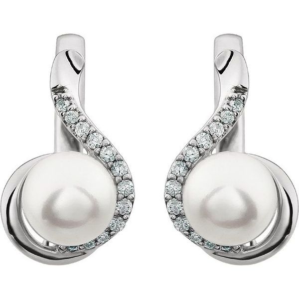 Accented Pearl Earrings - Image 2