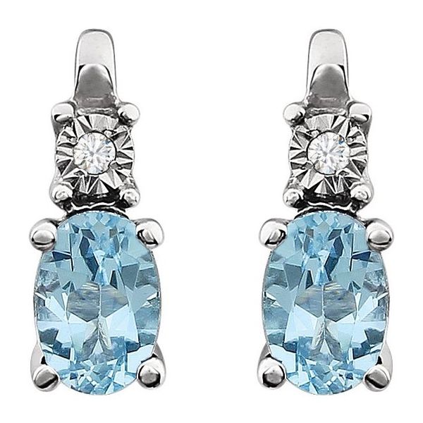 Accented Birthstone Earrings - Image 2