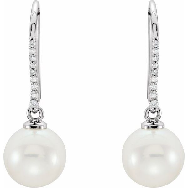 Accented Pearl Earrings - Image 2