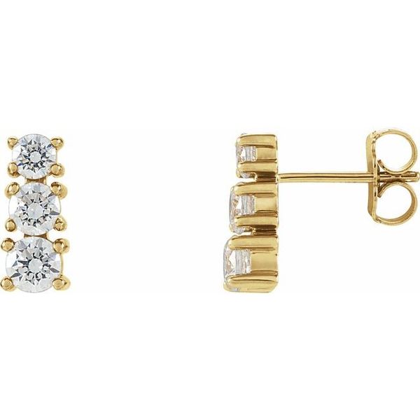 Three-Stone Earrings
