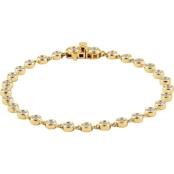 Bezel-Set Line Bracelet