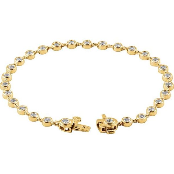 Bezel-Set Line Bracelet - Image 2