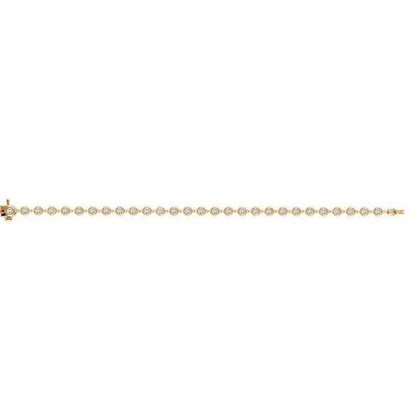 Bezel-Set Line Bracelet - Image 3