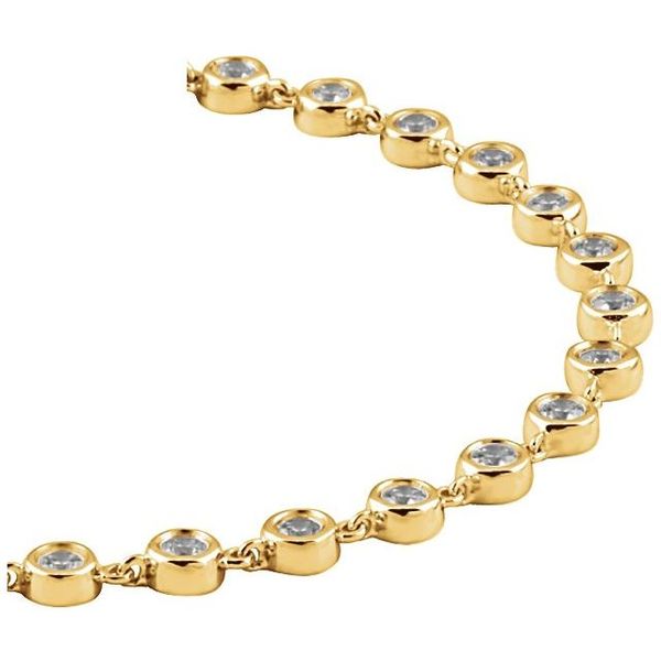 Bezel-Set Line Bracelet - Image 4
