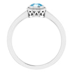 Milgrain Bezel-Set Solitaire Birthstone Ring - Image 2