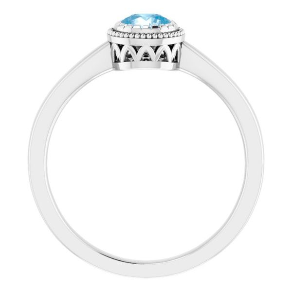 Milgrain Bezel-Set Solitaire Birthstone Ring - Image 2
