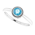 Milgrain Bezel-Set Solitaire Birthstone Ring - Image 5