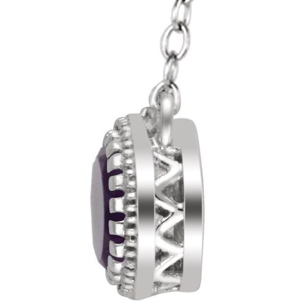 Milgrain Bezel-Set Birthstone Necklace - Image 2
